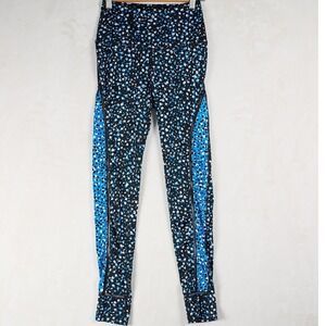Beyond Yoga Leggings Blue Leopard Print High Waisted Black White Womens Medium
